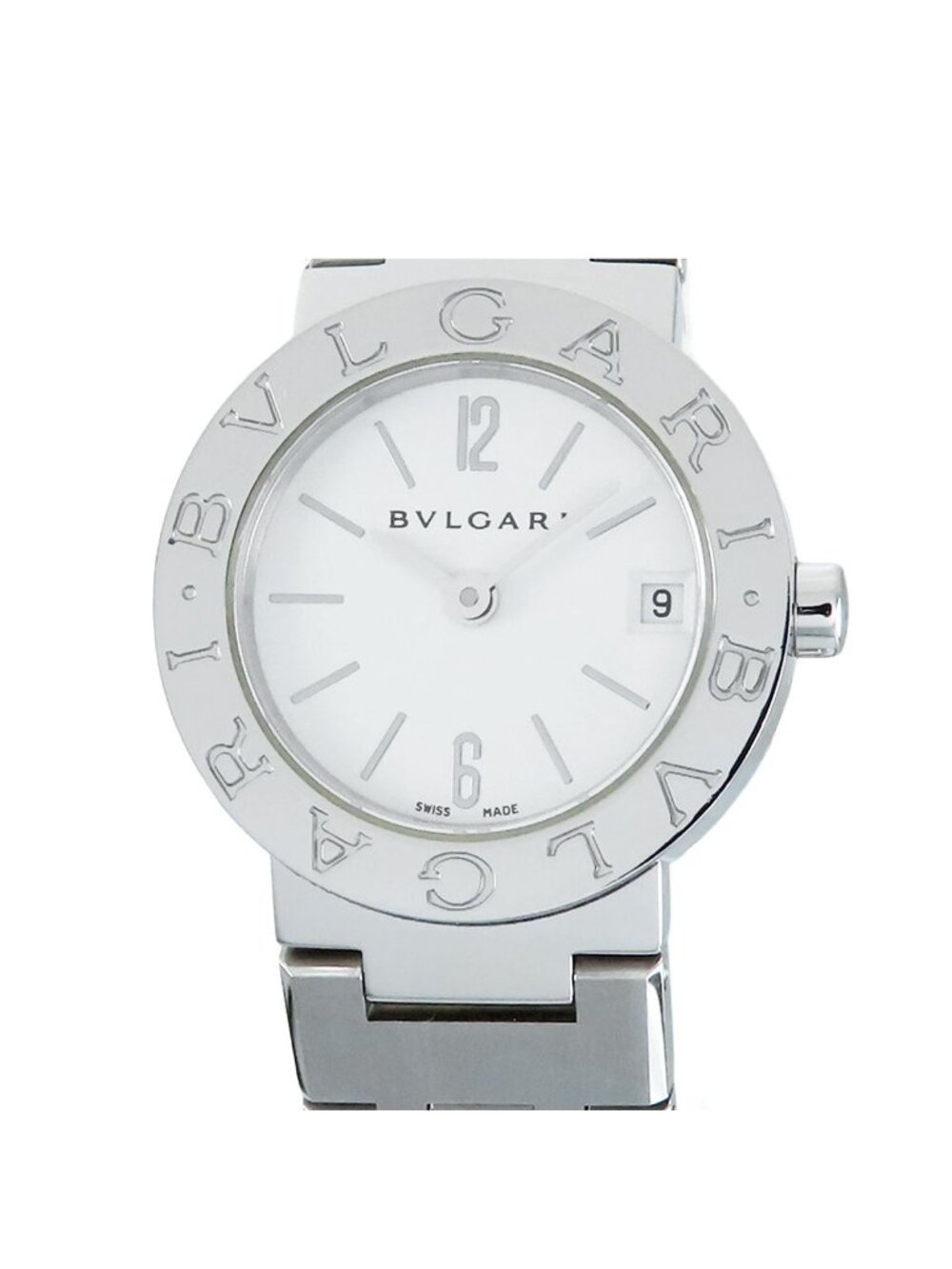 Bvlgari White SS Date Box Watch